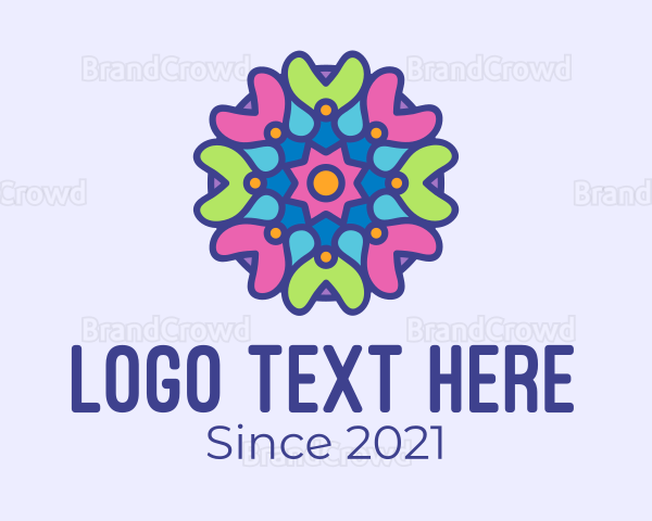 Flower Kaleidoscope Decoration Logo