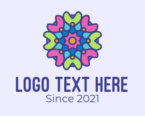 Textile - Flower Kaleidoscope Decoration logo design