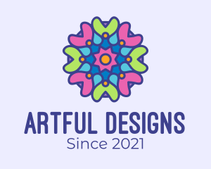 Flower Kaleidoscope Decoration  logo design