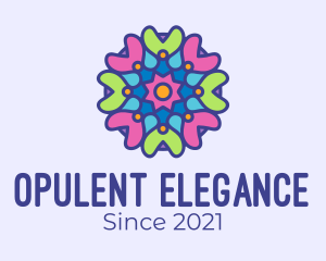 Baroque - Flower Kaleidoscope Decoration logo design