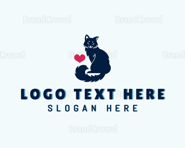 Heart Veterinary Cat Logo