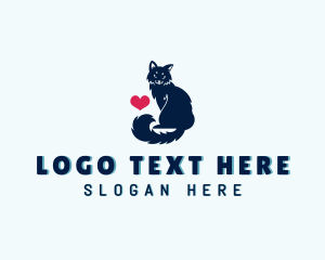 Animal - Heart Veterinary Cat logo design