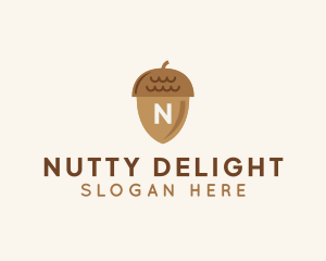 Hazelnut - Acorn Oak Nut logo design