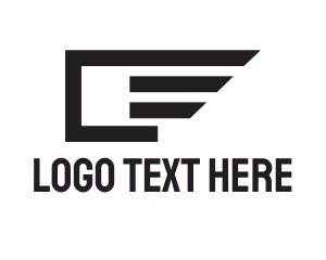 Black - Box Express Courier logo design