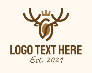 Wildlife - Royal Deer Cafe logo design