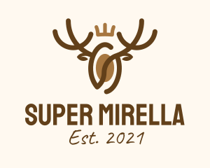 Wild Animal - Royal Deer Cafe logo design
