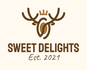 Caffeine - Royal Deer Cafe logo design