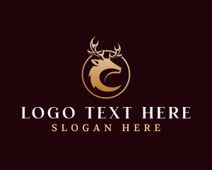 Outdoor - Luxury Deer Antler logo design