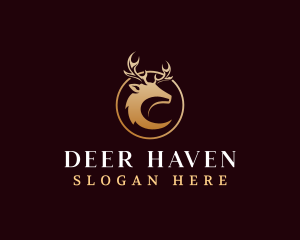 Luxury Deer Antler logo design