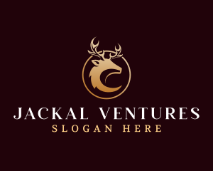 Luxury Deer Antler logo design