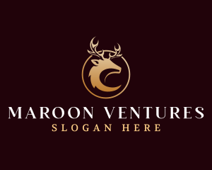 Luxury Deer Antler logo design