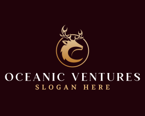 Luxury Deer Antler logo design