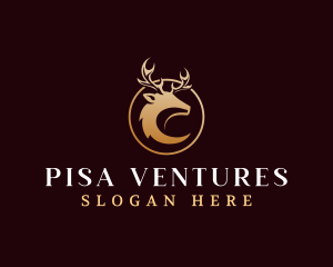 Luxury Deer Antler logo design