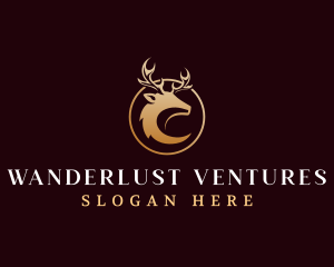 Luxury Deer Antler logo design