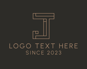 Advisory - Geometric Brick Letter J logo design