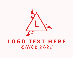 Triangle - Fire Triangle Letter logo design
