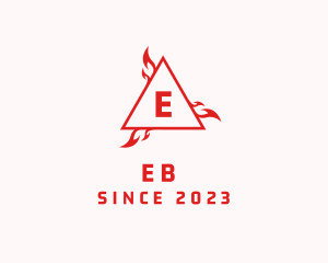 Corporate - Blazing Fire Triangle logo design