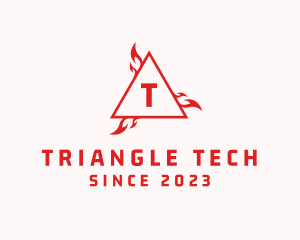 Triangle - Blazing Flame Triangle logo design