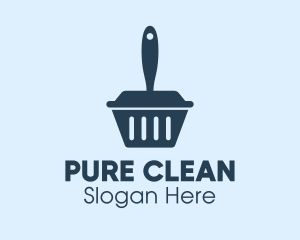 Blue Cleaning Dustpan  logo design