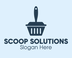 Scoop - Blue Cleaning Dustpan logo design