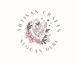 Crafts - Mystical Crystal Gemstone logo design