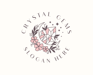 Mystical Crystal Gemstone logo design