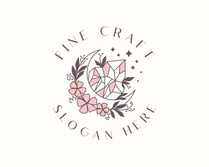 Mystical Crystal Gemstone logo design