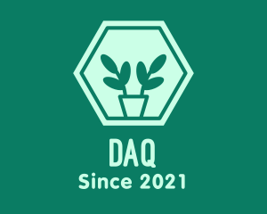 Eco - Green Plant Hexagon logo design