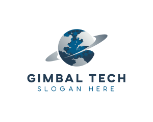 Pixel Globe Tech logo design