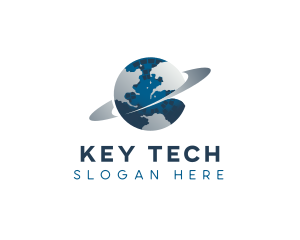 Pixel Globe Tech logo design