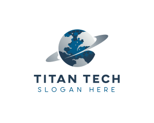 Pixel Globe Tech logo design