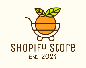 Fruit Grocery Cart  logo design