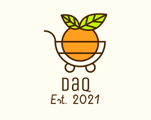 Natural - Fruit Grocery Cart logo design