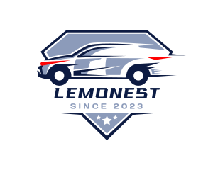 Driver - Racing Car Badge logo design