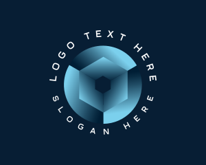 Hexagon - Geometric Cube Technology logo design