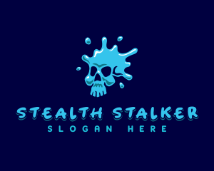 Water Skull Splash logo design