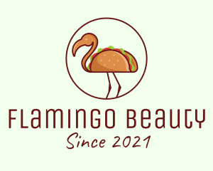 Flamingo - Taco Flamingo Bird logo design