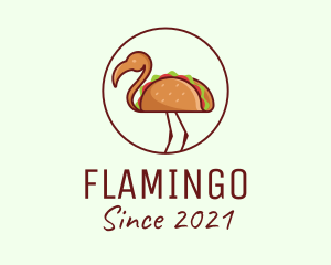 Taco Flamingo Bird logo design