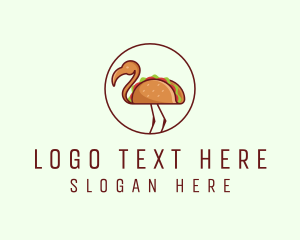 Taco - Taco Flamingo Bird logo design