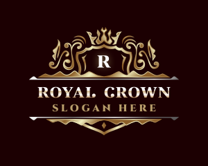 Shield Crown Crest logo design