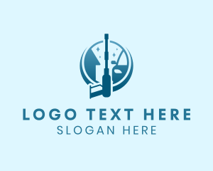 Deep Clean - House Car Pressure Washer logo design