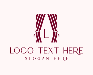 Deluxe - Curtain Home Decor logo design