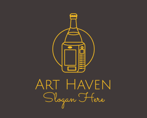 Beverage Machine Line Art  logo design