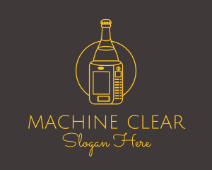 Beverage Machine Line Art  logo design