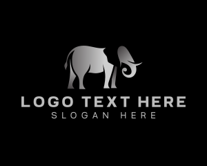 Africa - Wild Tusk Elephant logo design