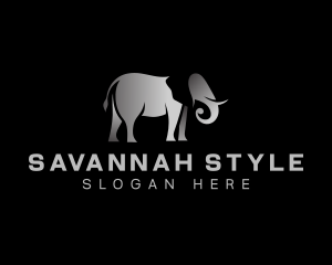 Savannah - Wild Tusk Elephant logo design