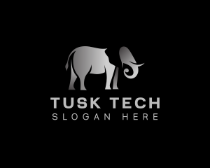 Tusk - Wild Tusk Elephant logo design