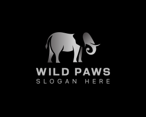 Mammal - Wild Tusk Elephant logo design