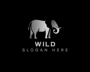 Wild Tusk Elephant logo design