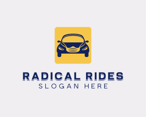 Face Mask Car Ride logo design